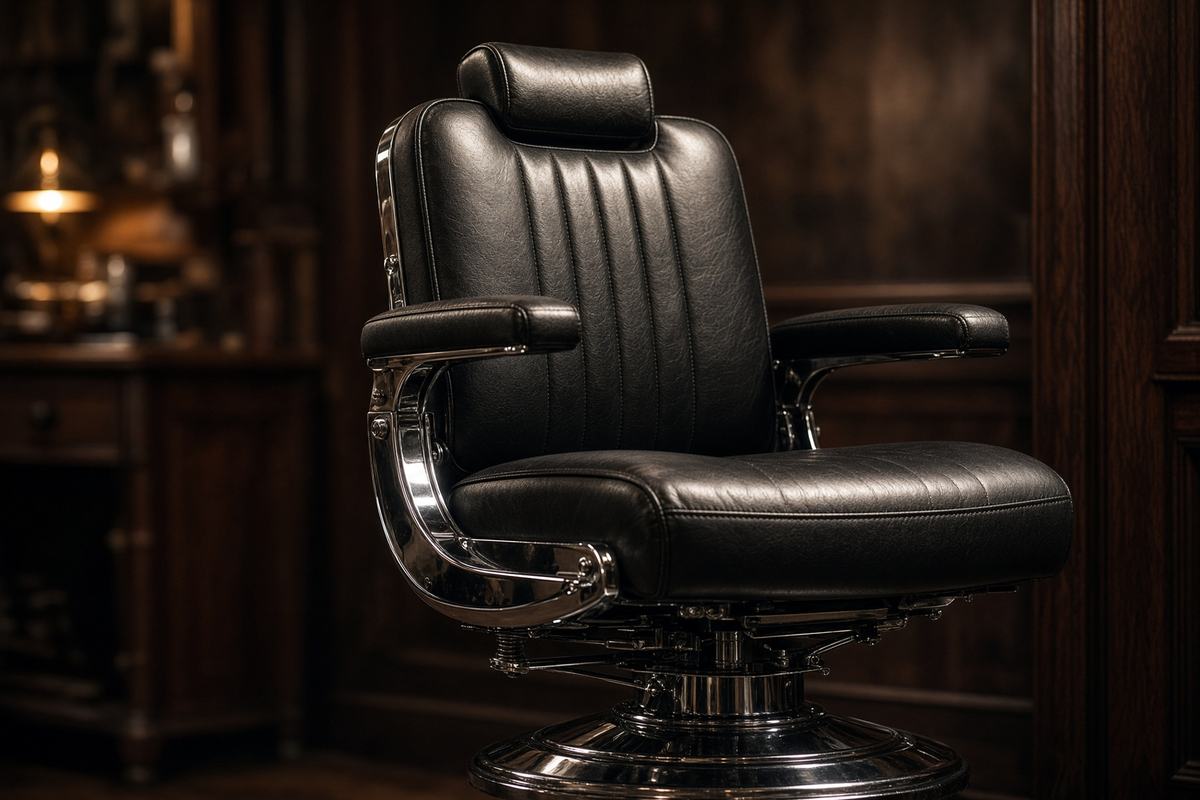 Leather barber chair