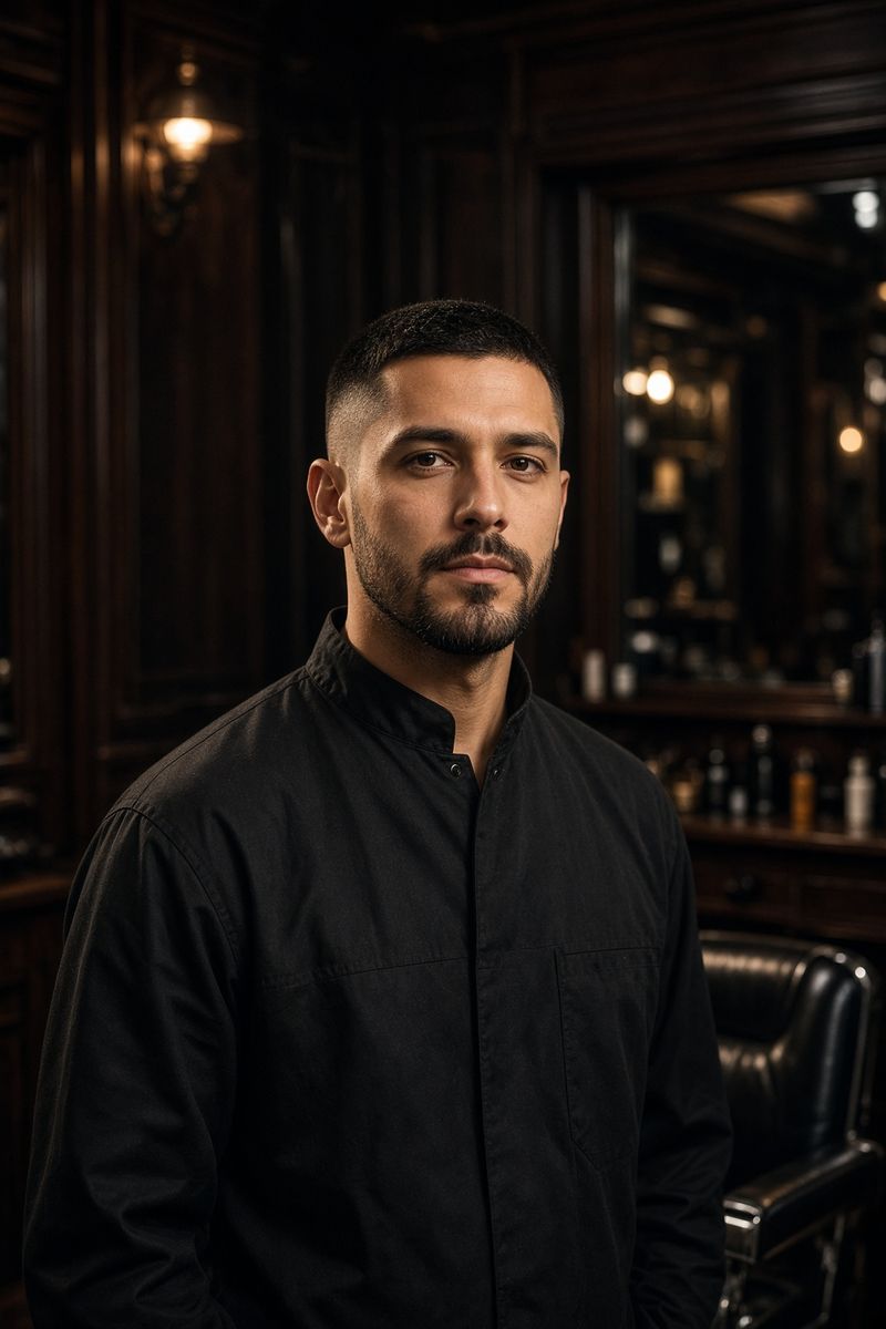 Portrait of fictional barber Marcus Hale