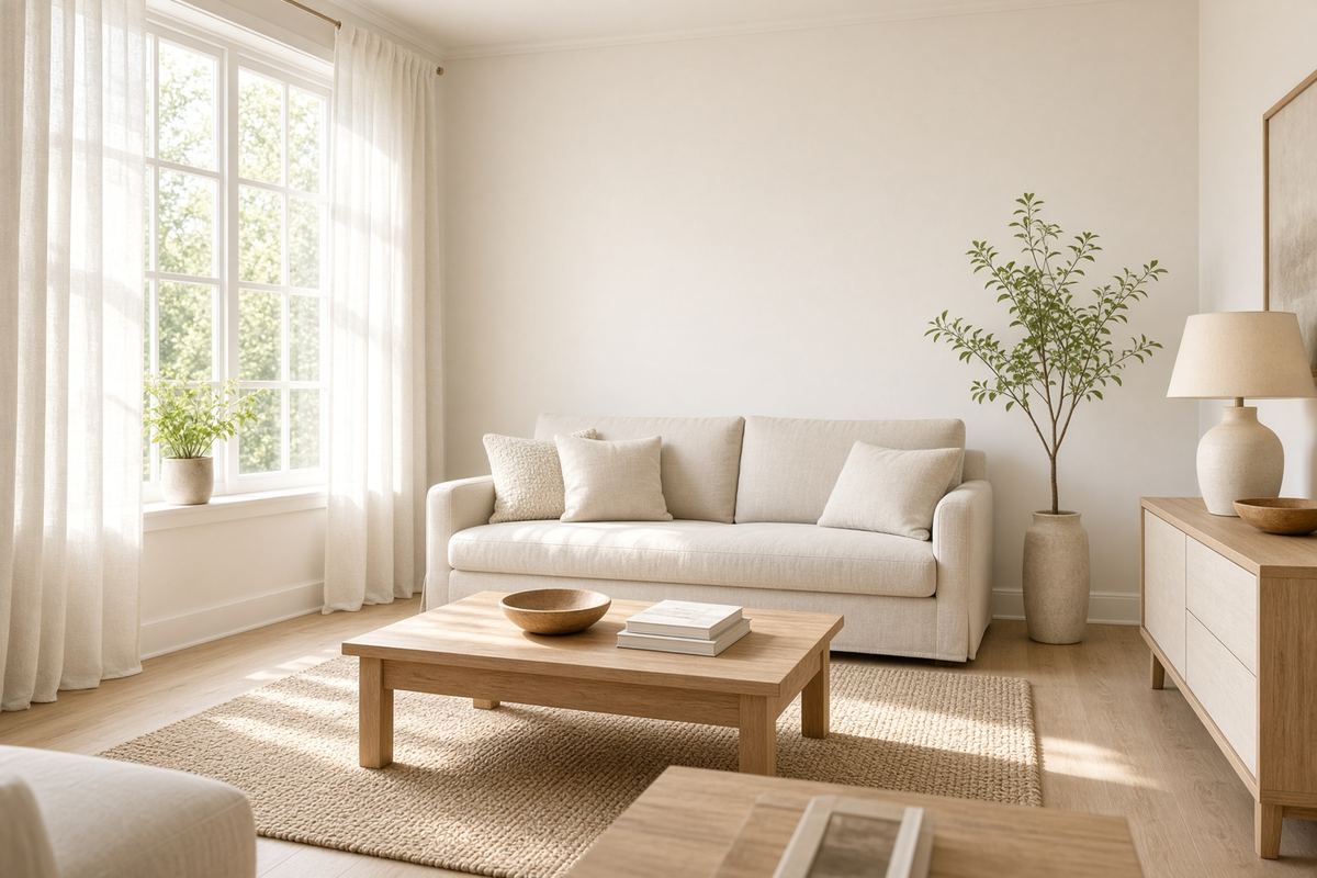 Sunlit living room